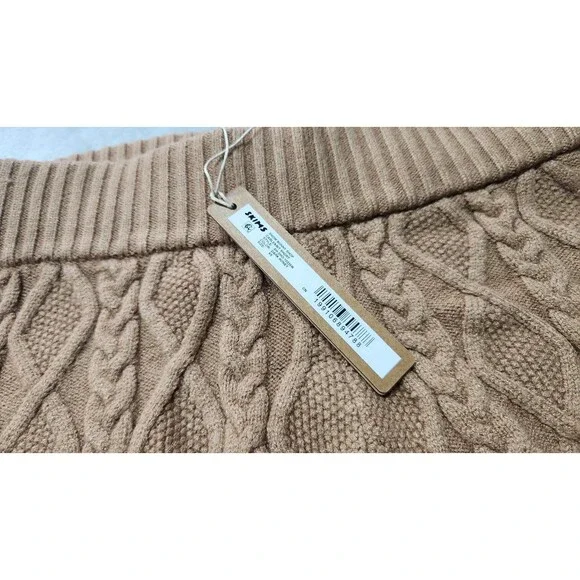 NWT SKIMS Womens XS Dark Honey Snow Bunny Shop Cableknit Shorts - Picture 2 of 5